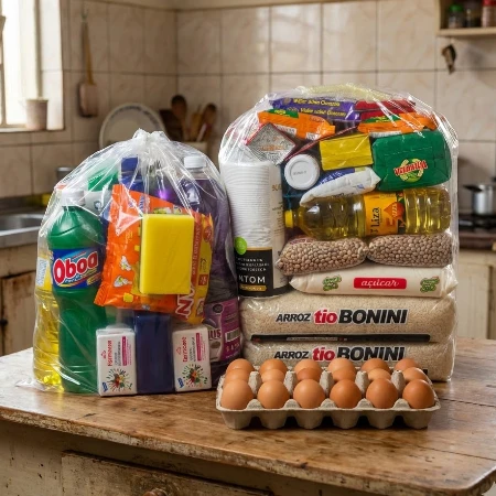 Cesta Básica Pequena Bonini com 27 produtos