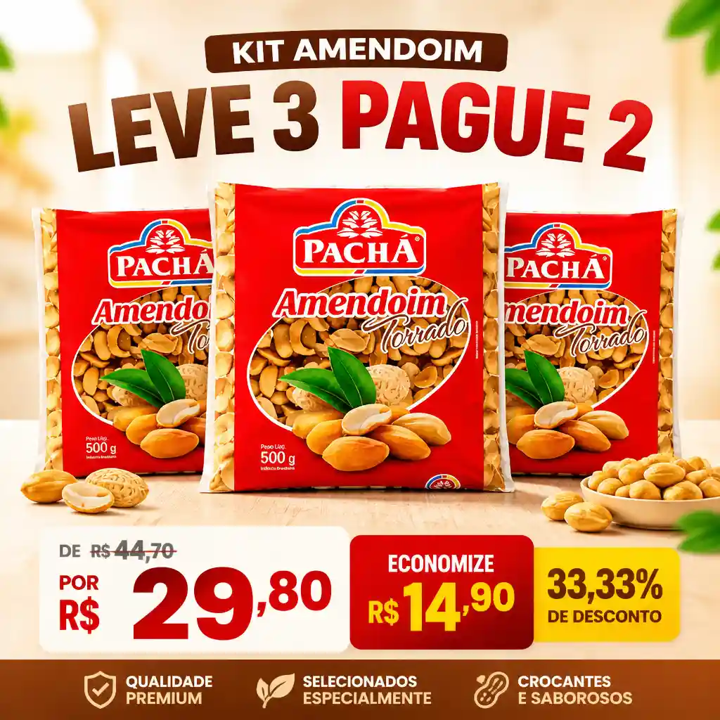 Kit Amendoim - Leve 3 pague 2 com 1 produto