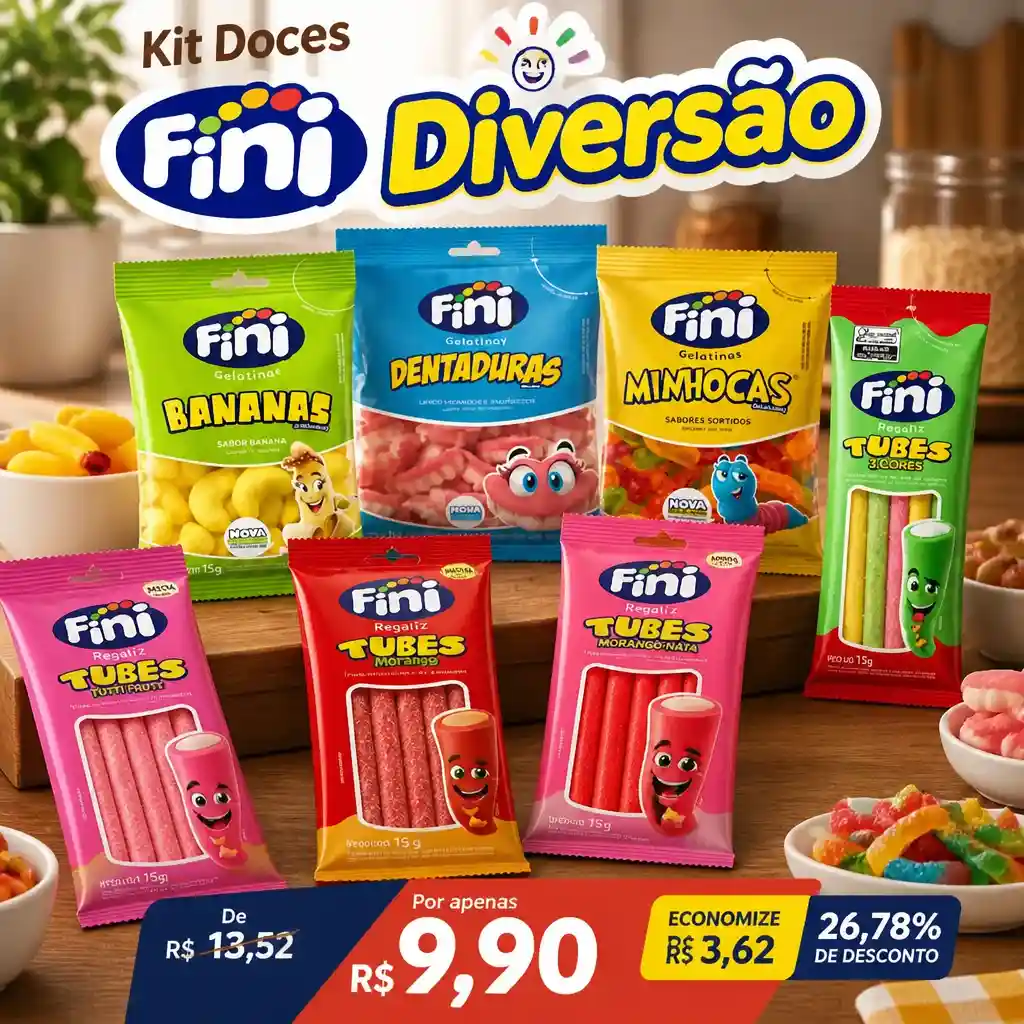 Kit Doces Fini Diversão com 8 produtos