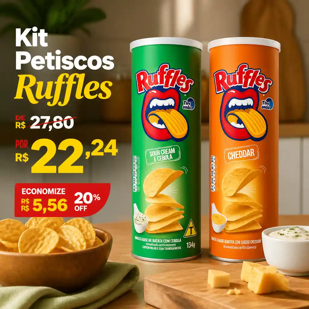 Kit Petiscos Ruffles com 2 produtos