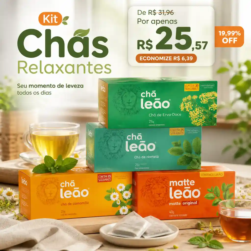 Kit Chás Relaxantes com 4 produtos