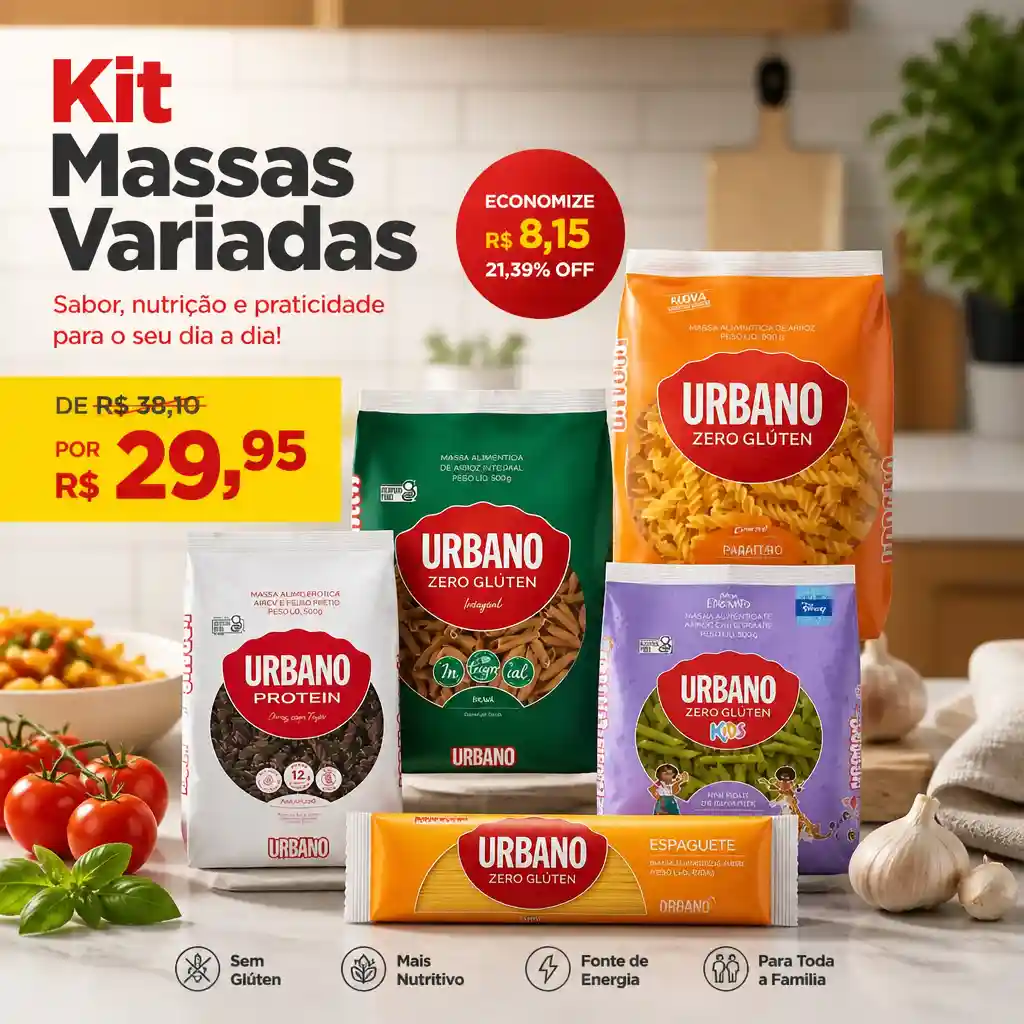 Kit Massas Variadas com 5 produtos