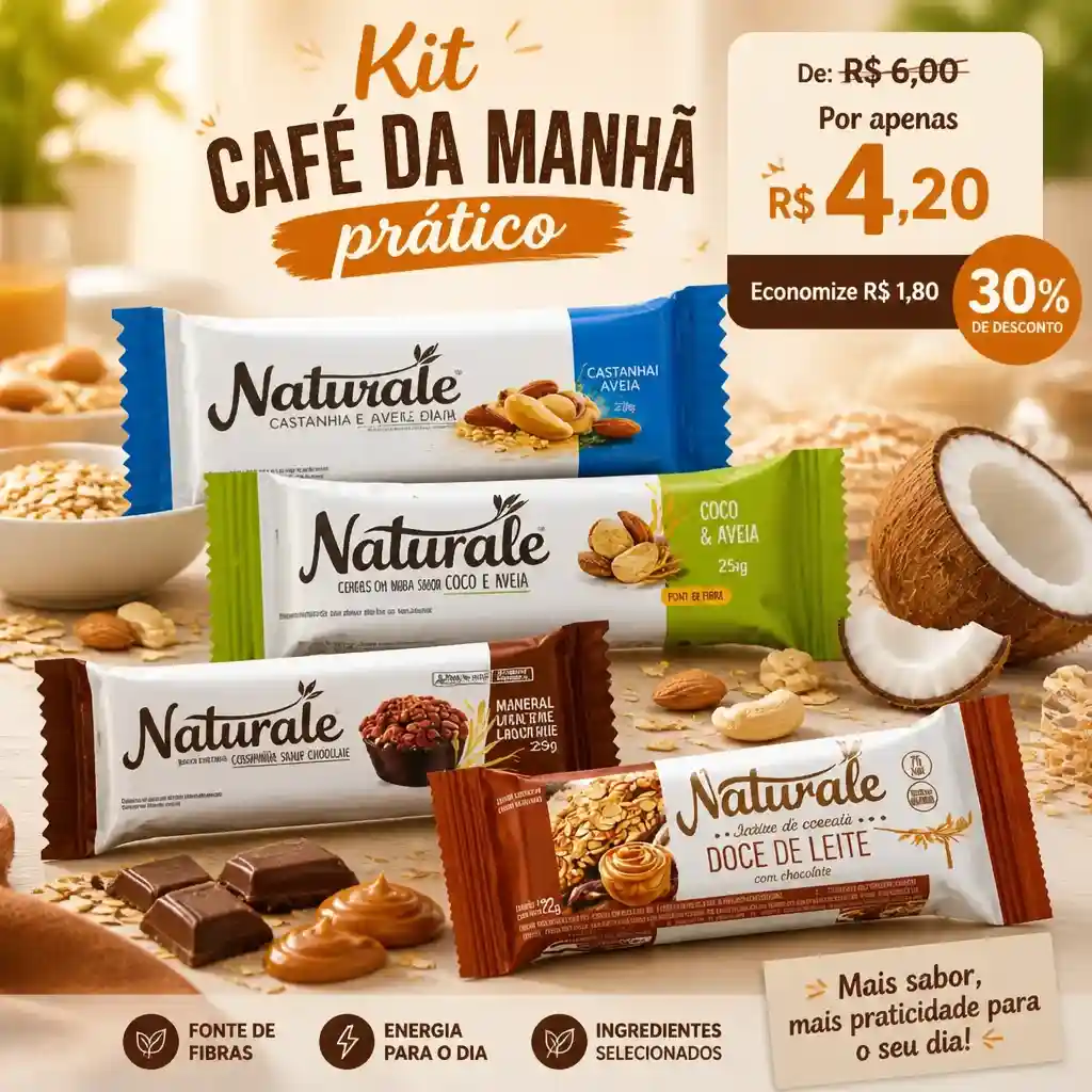 Kit Café da Manhã Prático com 4 produtos