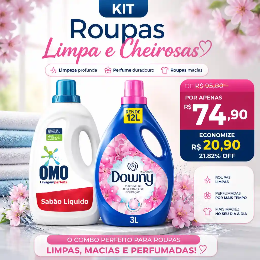 Kit Roupas Limpa e Cheirosas com 2 produtos