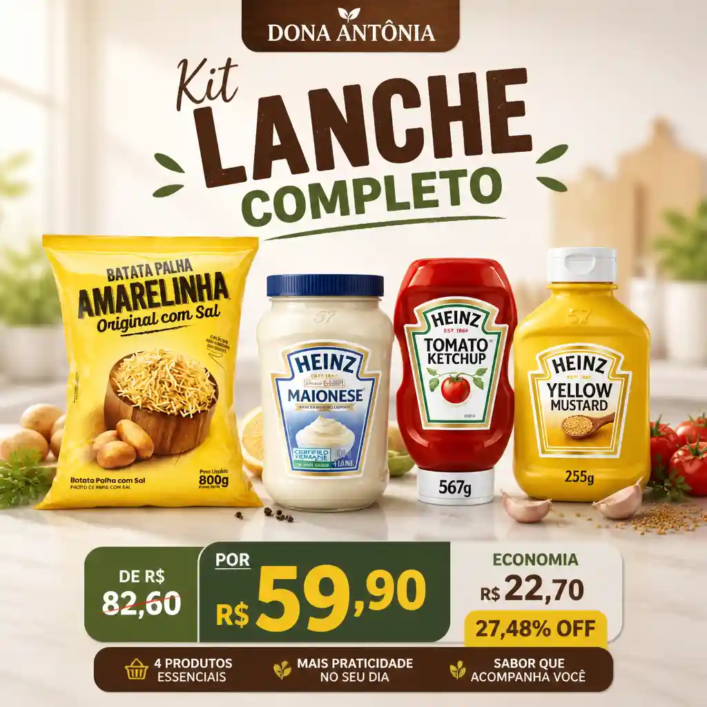 Kit Lanche Completo com 4 produtos