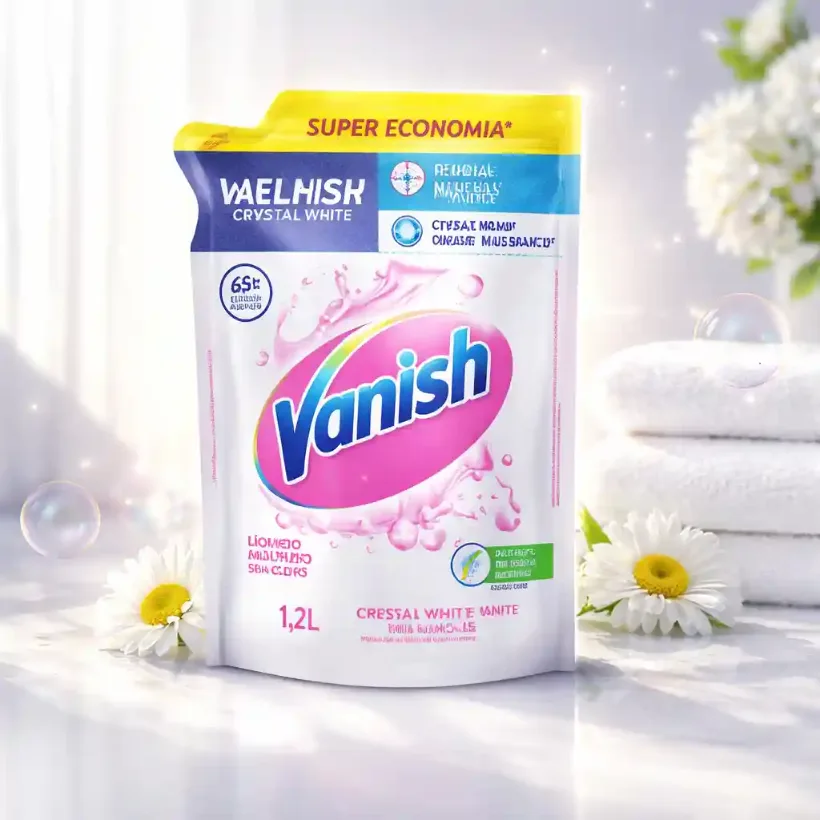 Vanish Tira Manchas Líquido Crystal White para Roupas Brancas 1,2L