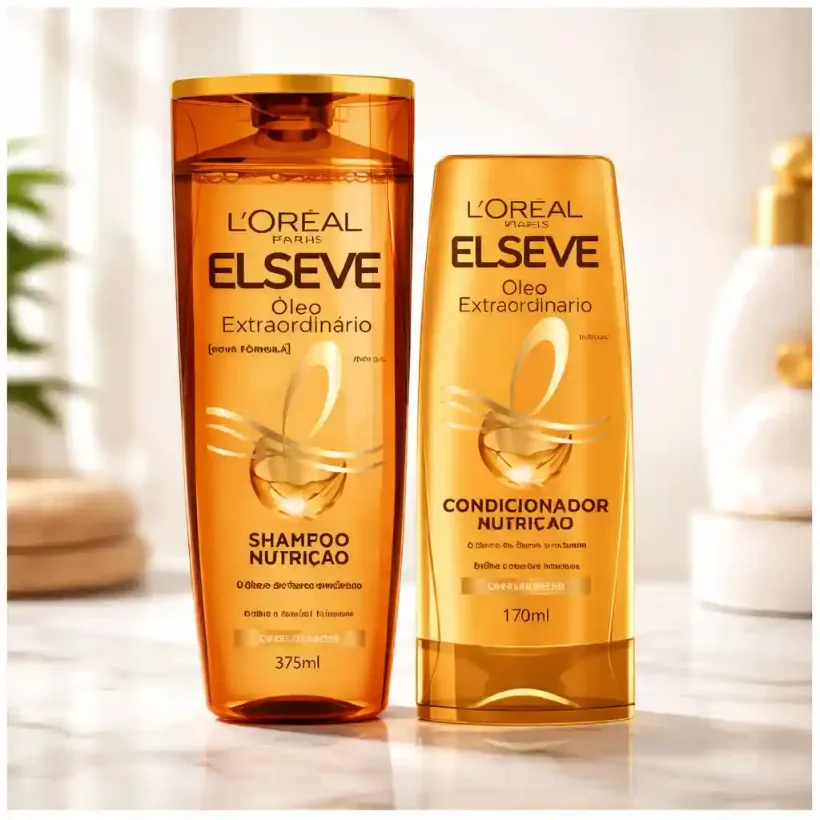 Elseve Kit Shampoo e Condicionador Óleo Extraordinário 375ml + 170ml