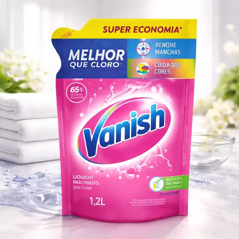 Vanish Tira Manchas Líquido Multiuso para Roupas Brancas 1,2L
