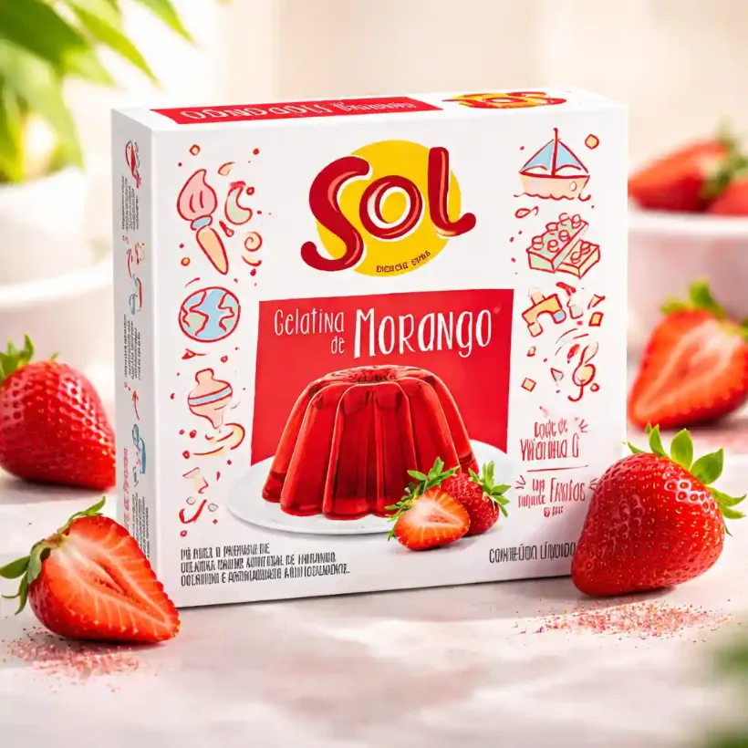 Sol Gelatina Morango 20g