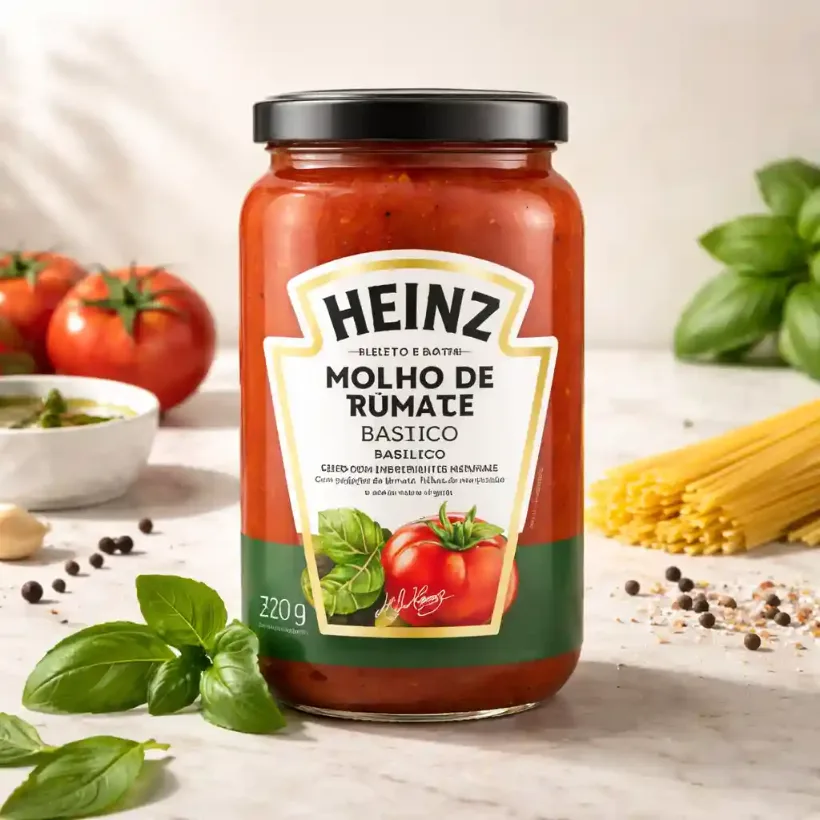 Heinz Molho de Tomate Basilico em Vidro 320g