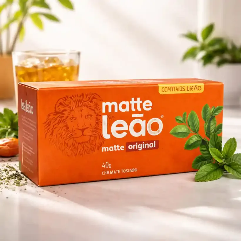 Leão Chá Matte Natural com 25 saches