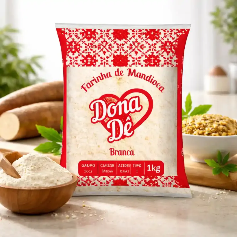 Dona de Farinha de Mandioca Dona Dê Branca 1kg