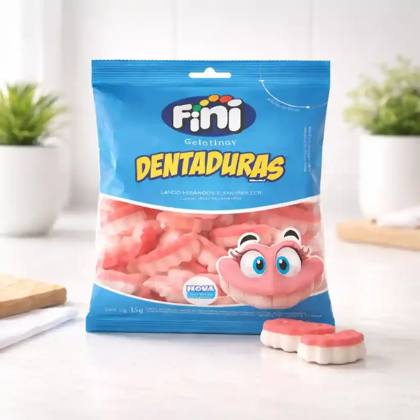 Bala de Gelatina Fini 15g Dentaduras
