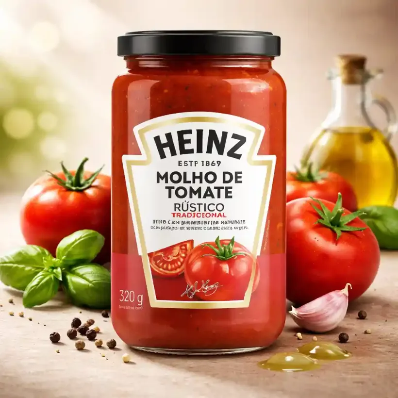 Heinz Molho de Tomate Rustico Tradicional em Vidro 320g