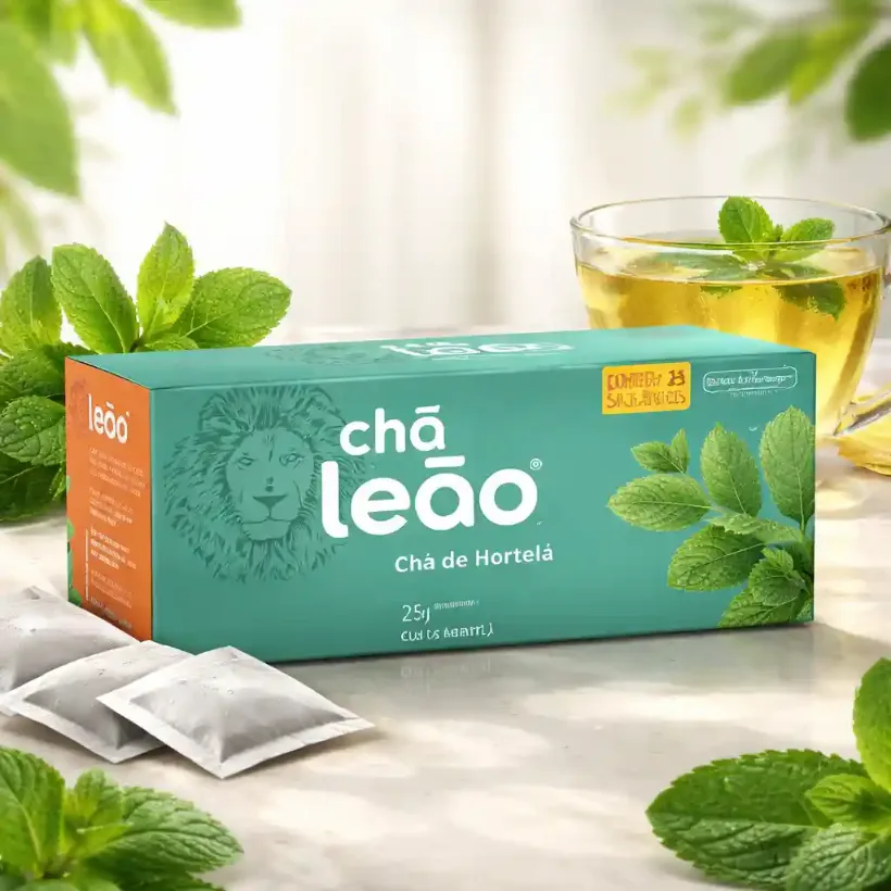Leão Chá de Hortelã com 25 saches