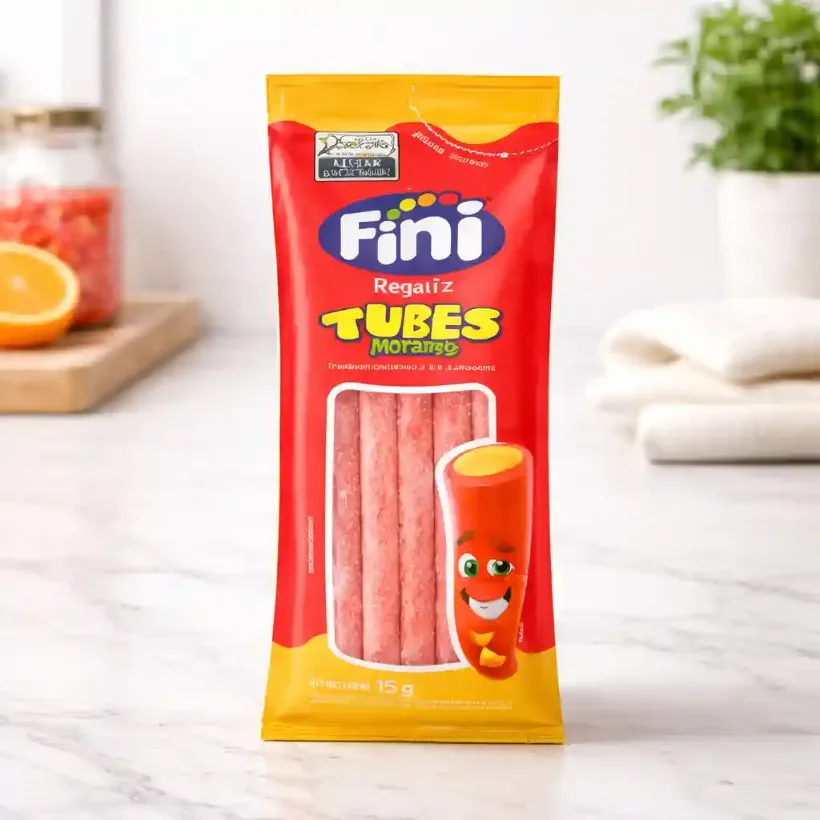 Bala de Gelatina Fini 15g Azedinhos Morango e Nata